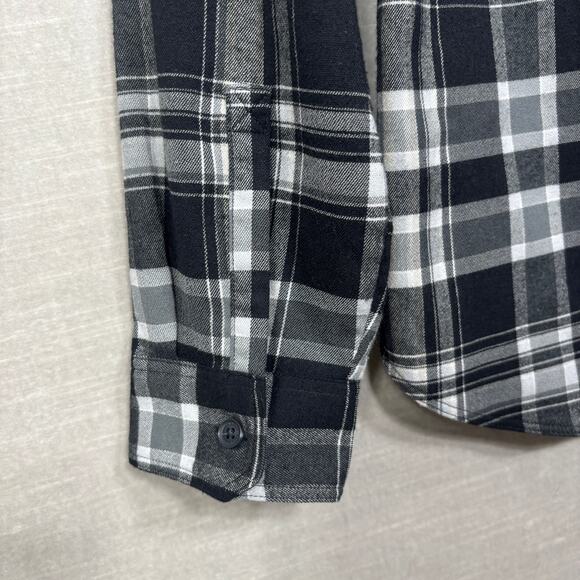 Eddie Bauer Womens Plaid Flannel Button Shirt Small Rustic Outdoors Classic Cozy - Picture 7 of 7